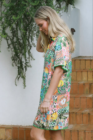 Amira Print Mini Shirt Dress
