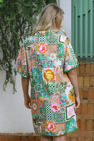 Amira Print Mini Shirt Dress