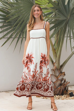 Ryder Slip Maxi Dress with Ric Rac Trim