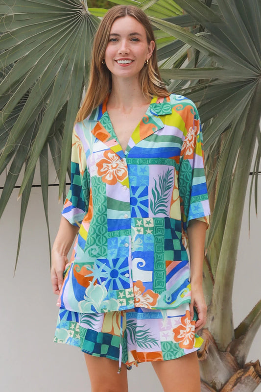 #Ingrid Short Sleeve Button Up Shirt
