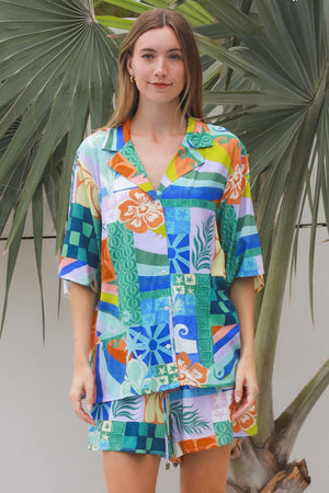 #Ingrid Short Sleeve Button Up Shirt