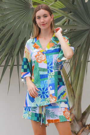 #Ingrid Short Sleeve Button Up Shirt