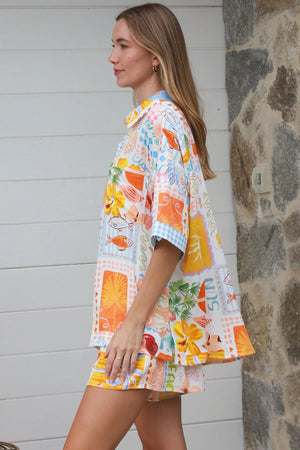#Vibrant Hattie Button Up Shirt