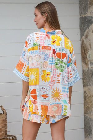#Vibrant Hattie Button Up Shirt