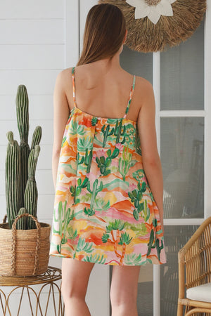 Desert Bloom Slip Mini Dress