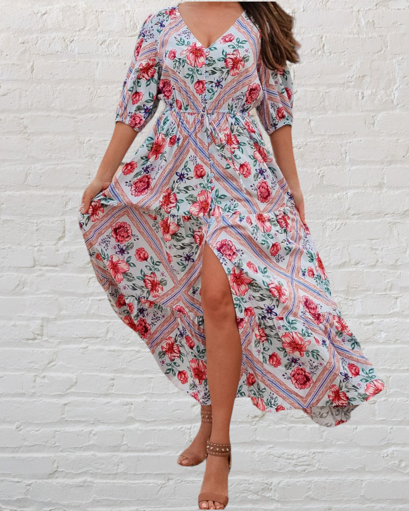 Maren 1/2 Sleeve Maxi Dress