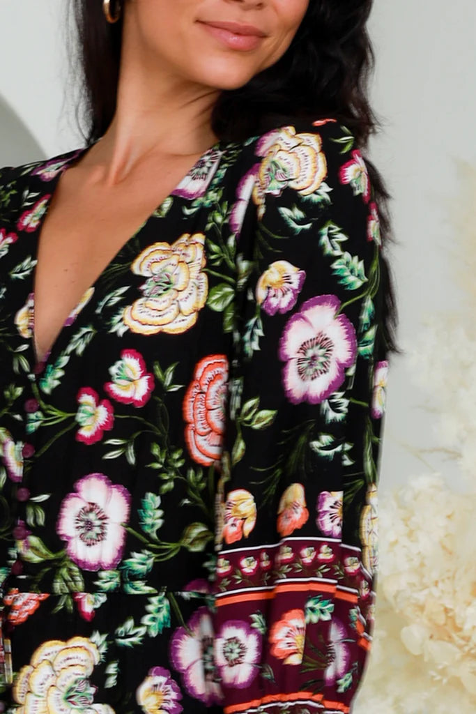 CAMILA 3/4 SLEEVE MAXI DRESS