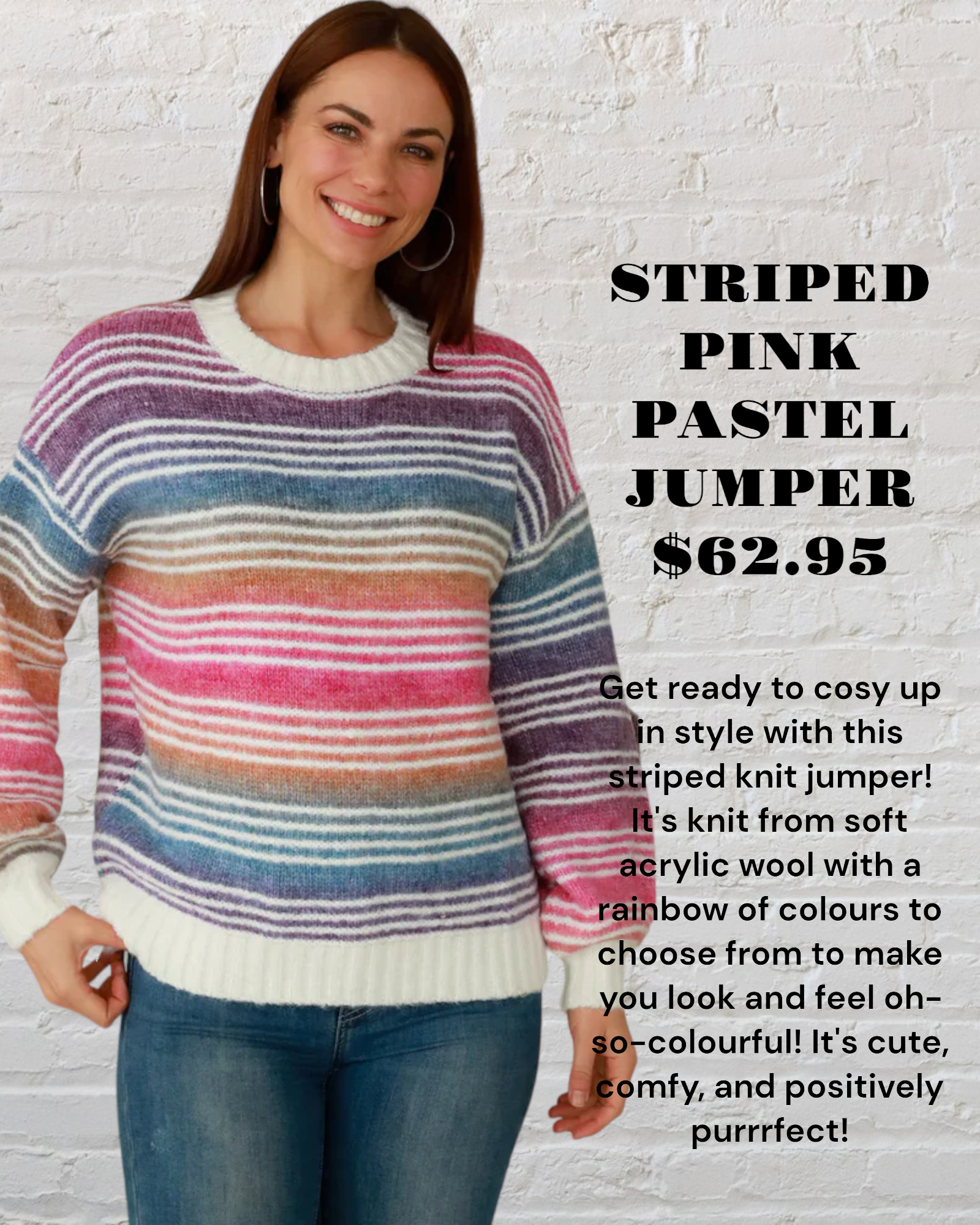 STRIPPED PINK PASTEL JUMPER