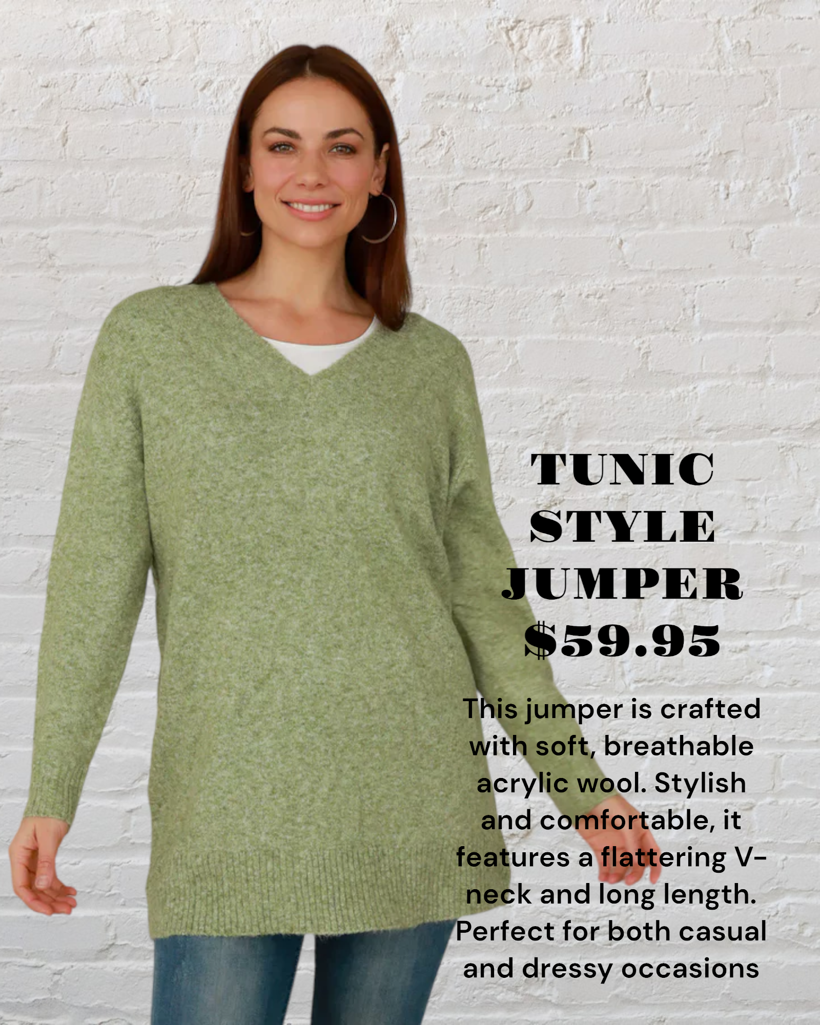 LONG GREEN JUMPER