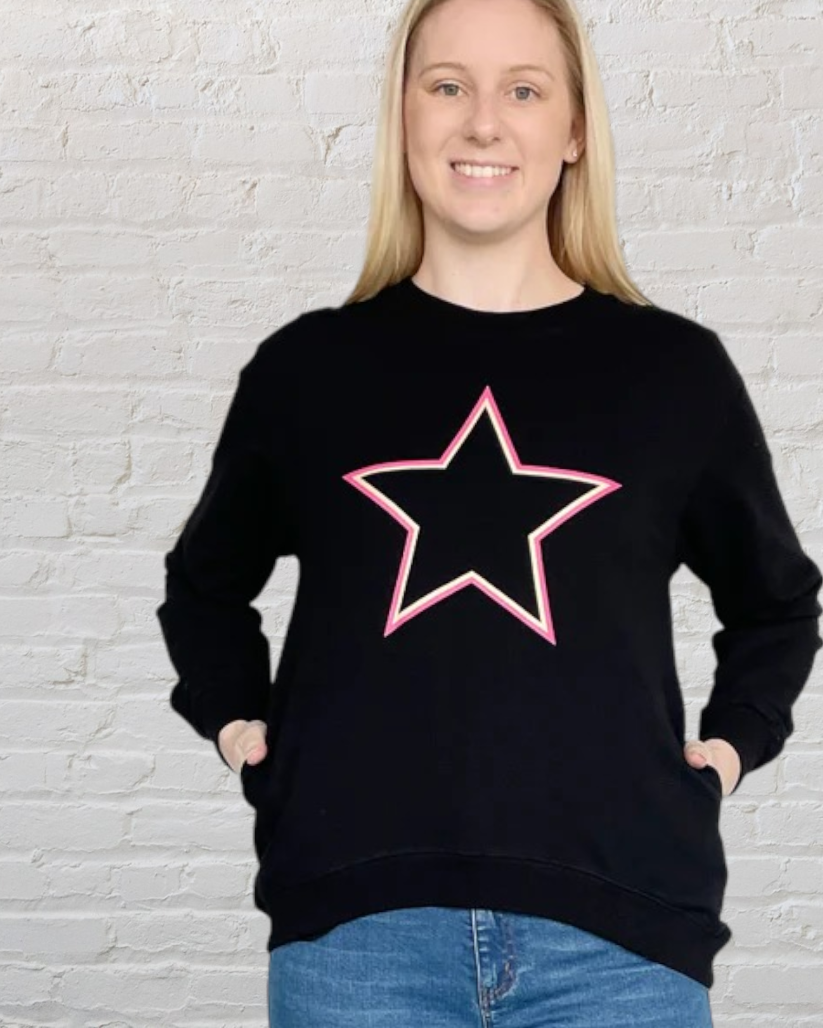 Star Sweatshirt W/Pockets