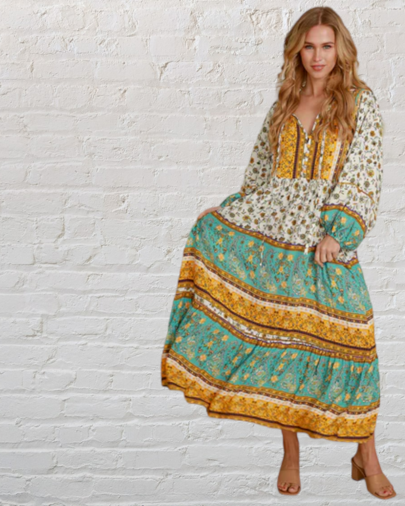 Ayla Long Sleeve Midi Dress