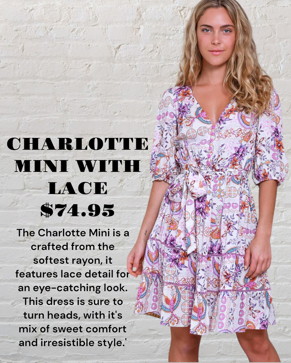 Loverson™ Charlotte Mini Elbise - Mavi