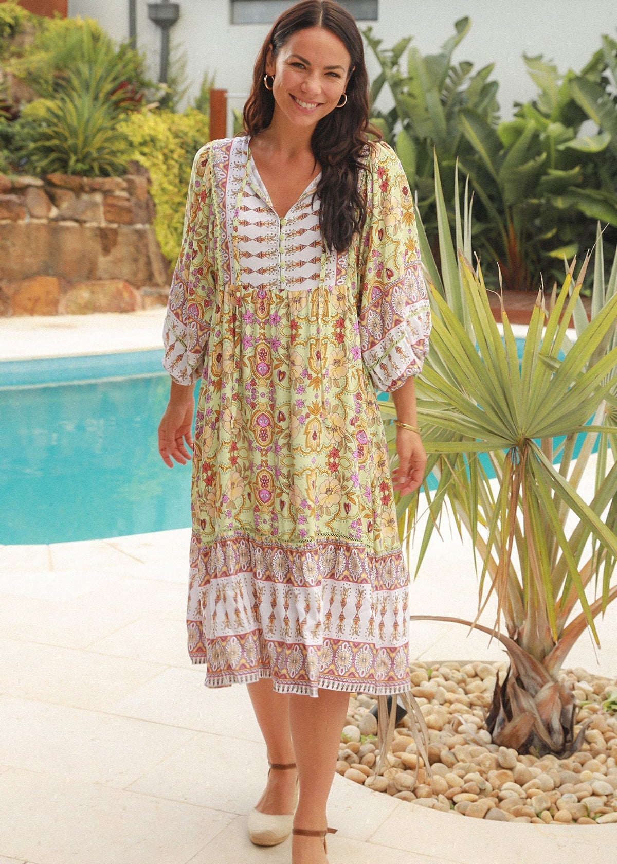 🌟SALE - Isla Midi Dress 3/4 Sleeves