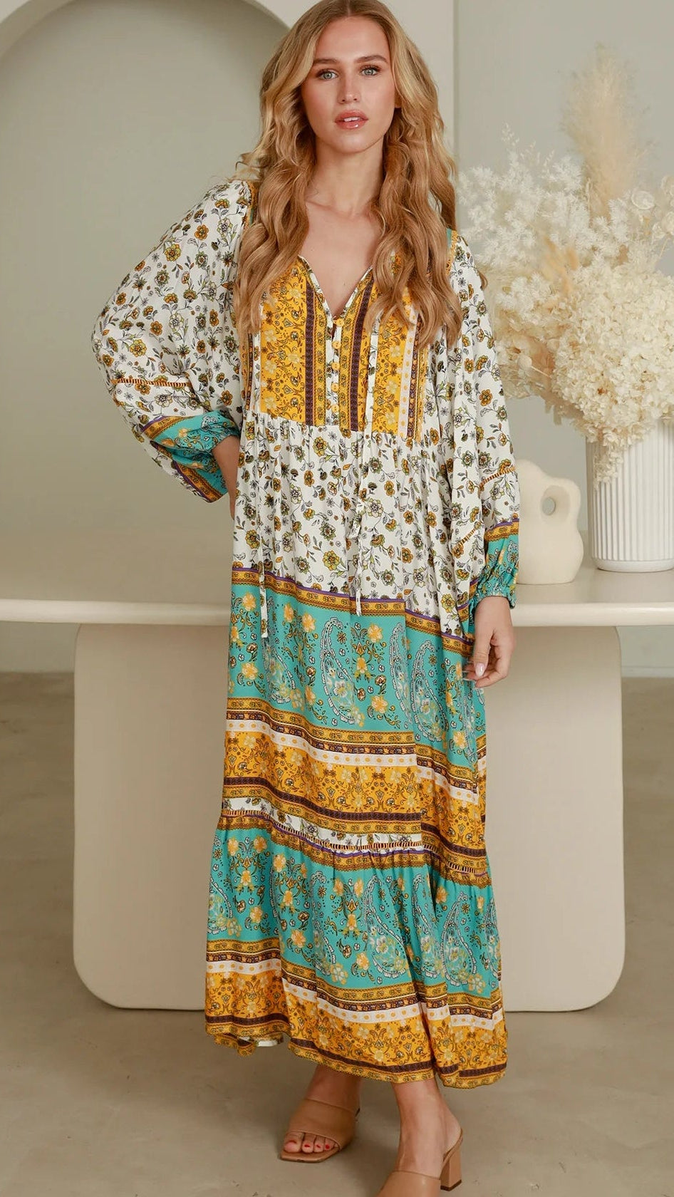 🌟SALE - Ayla Long Sleeve Midi Dress