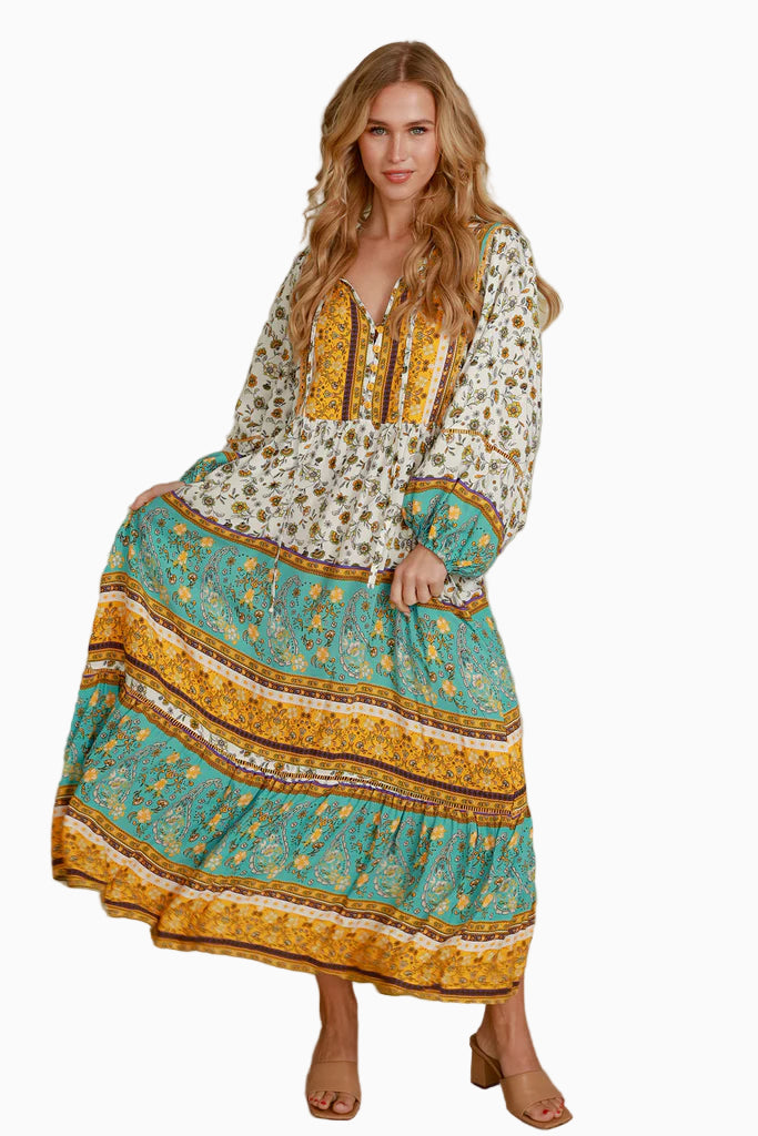 Ayla Long Sleeve Midi Dress