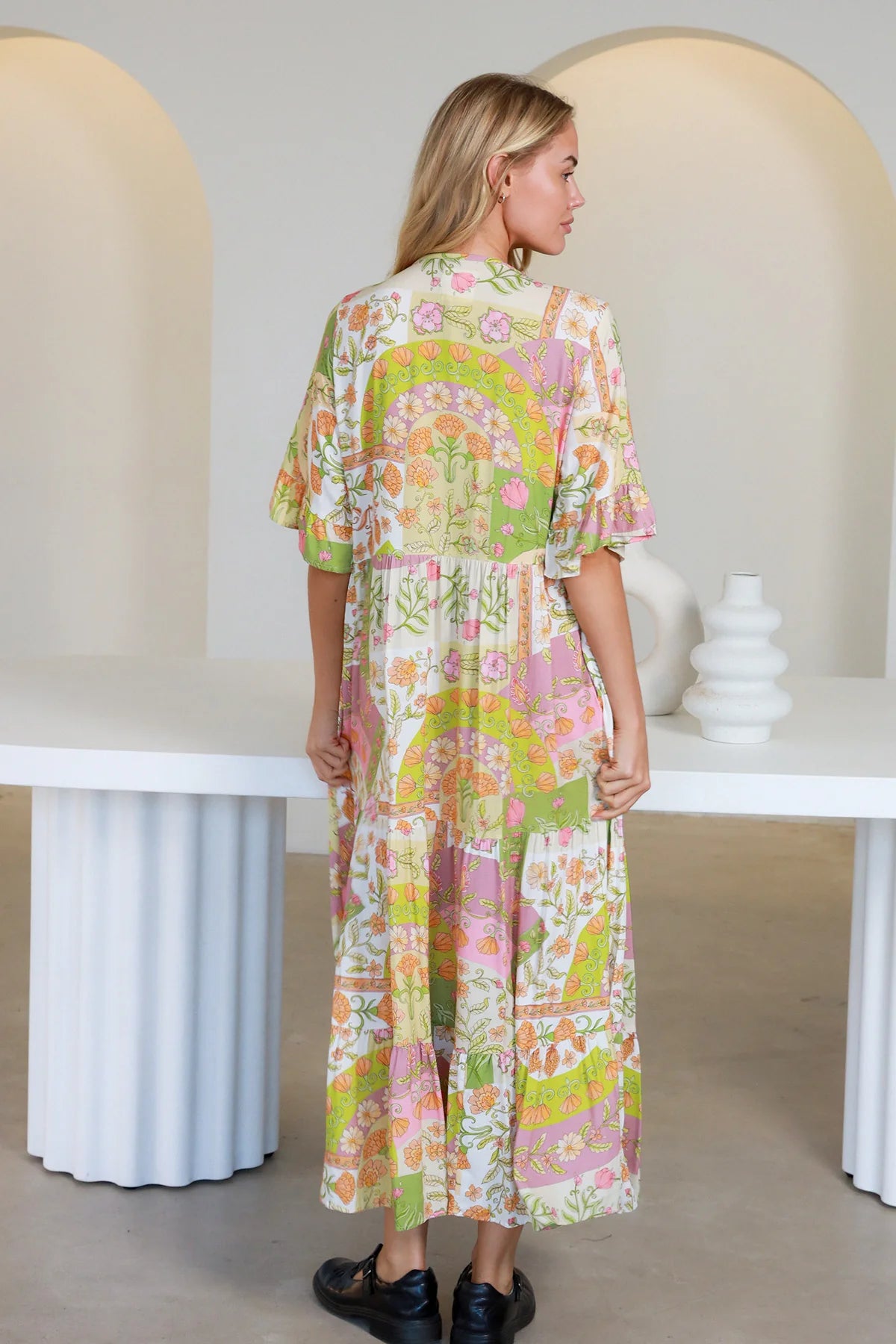 LILY 2 MIDI DRESS PLEATED BODICE