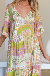 LILY 2 MIDI DRESS PLEATED BODICE