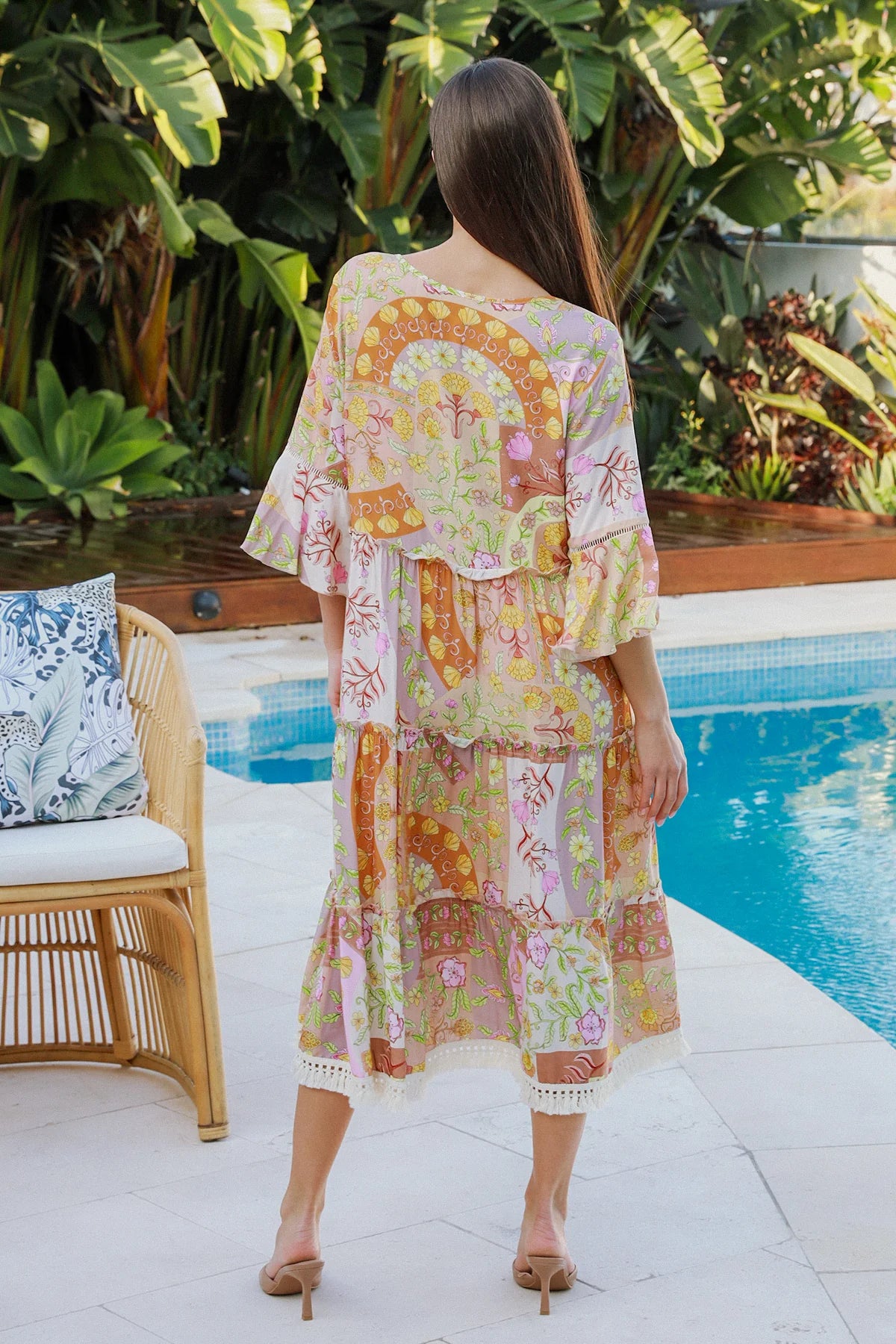 BILLIE MIDI DRESS WITH LACE