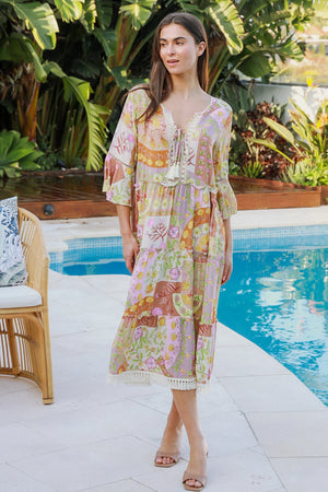 BILLIE MIDI DRESS WITH LACE