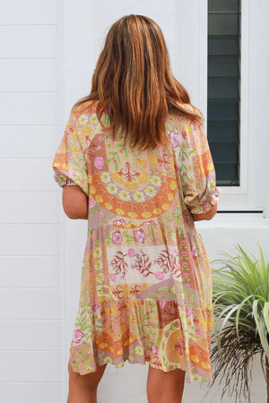 BILLIE V LINE WAIST MINI DRESS
