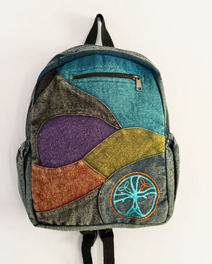 Tree Of Life Patchwork Cotton Backpack