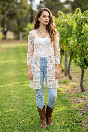 #Crochet Ornate Lace Cardi