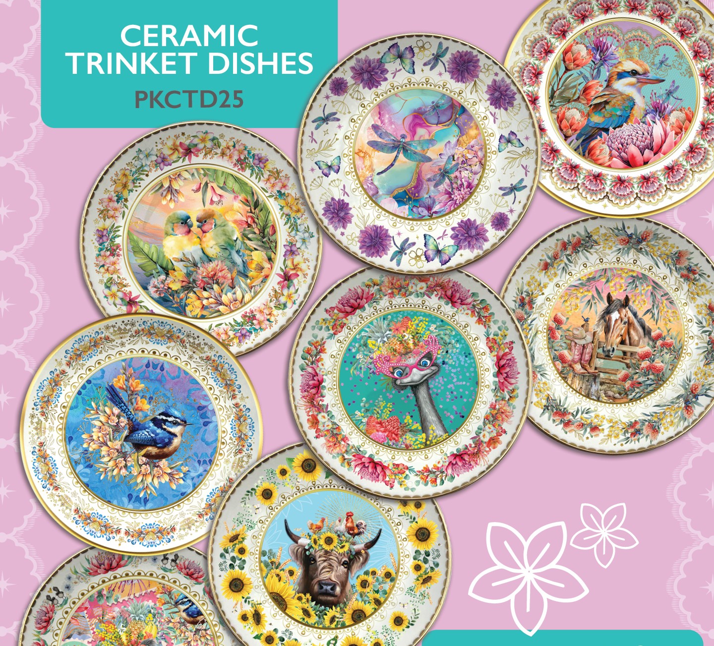 Boxed Ceramic Trinket Dish