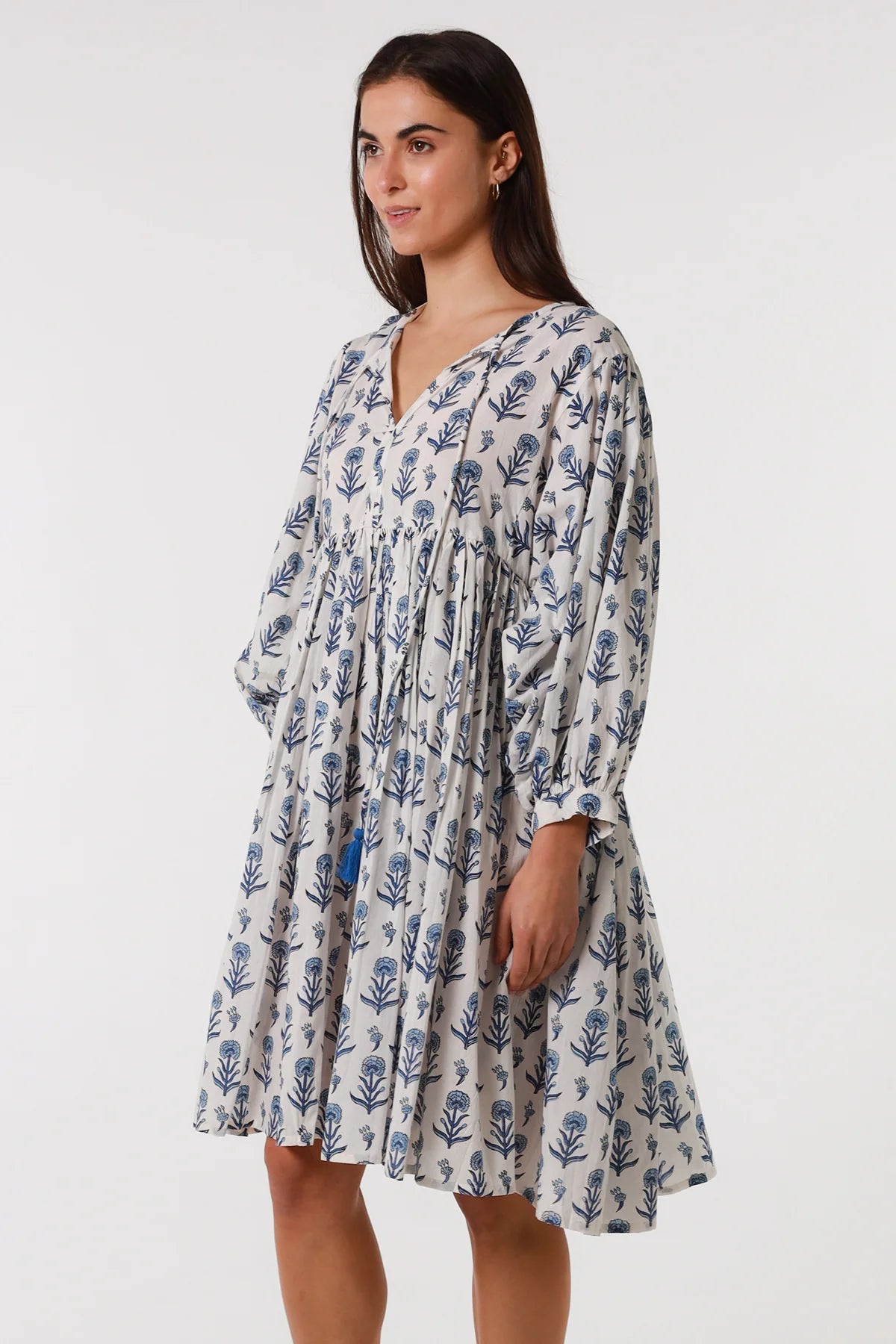INDIRA 100% COTTON MIDI DRESS