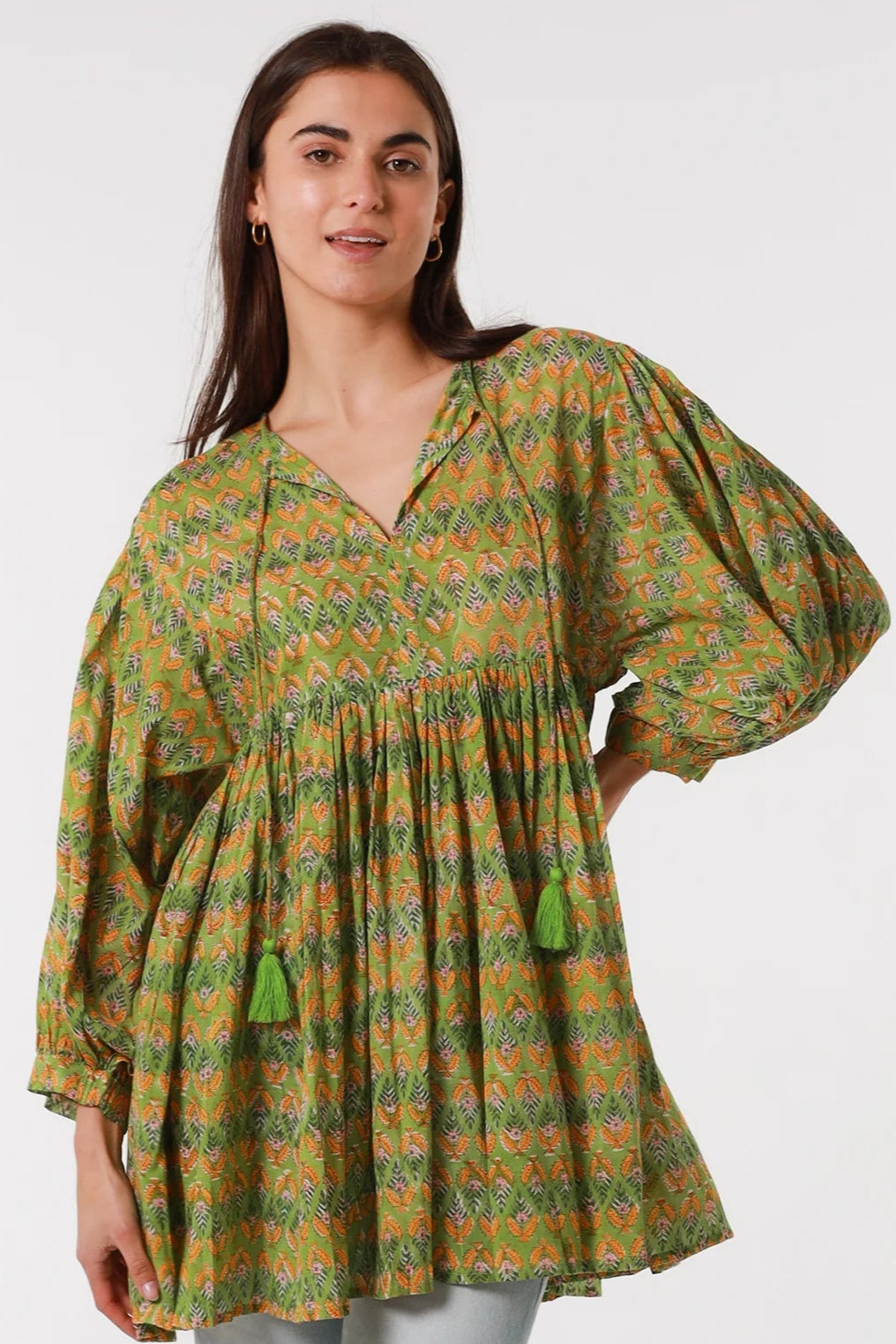 Hariah 100% Cotton Baby Doll Top/Mini Dress