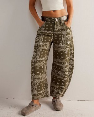 Bandana Barrel  Denim Jeans