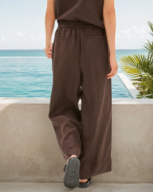 #Linen Blend Pants
