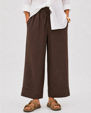 Ladder Trim Wide Leg Pants