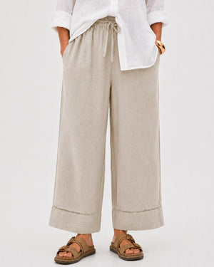 Ladder Trim Wide Leg Pants