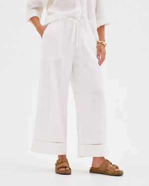 Ladder Trim Wide Leg Pants