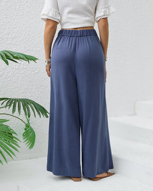 Wide Leg Elastic Back Pants