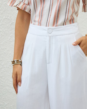 Wide Leg Elastic Back Pants