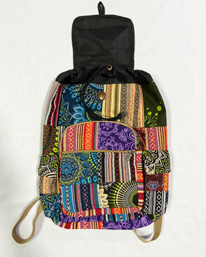 Handmade Patchwork Cotton Rucksack