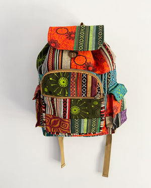 Handmade Patchwork Cotton Rucksack