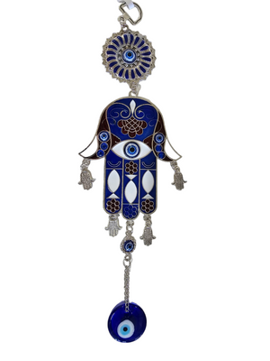 EVIL EYE HANGER WTH GLASS DISC