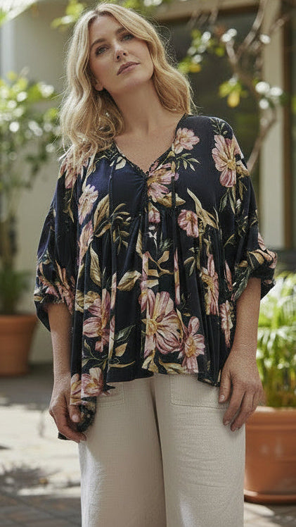 DALLAS 3/4 SLEEVE TOP