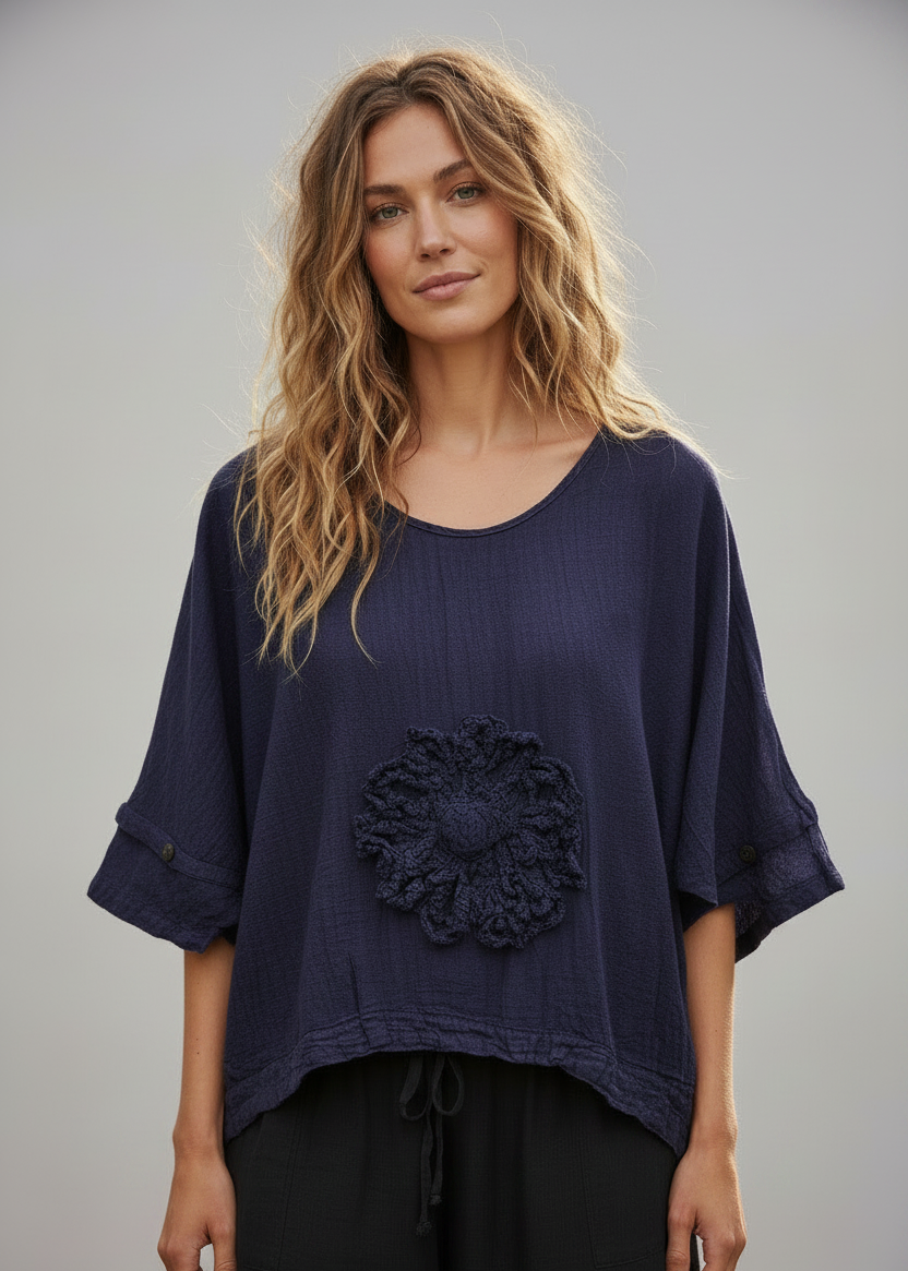 Scrappy Flower Crop Top