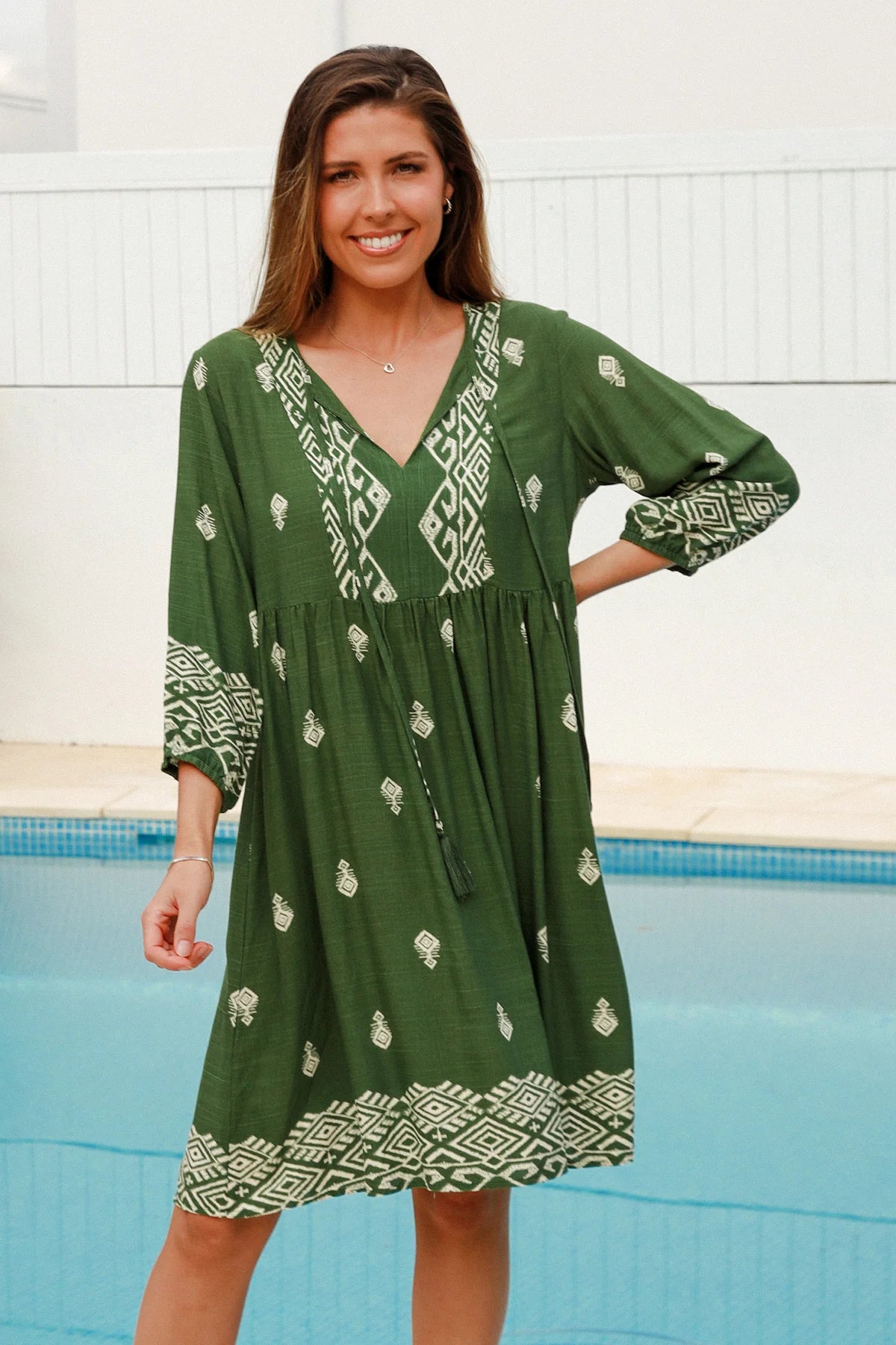 BROOKLYN MINI DRESS GREEN