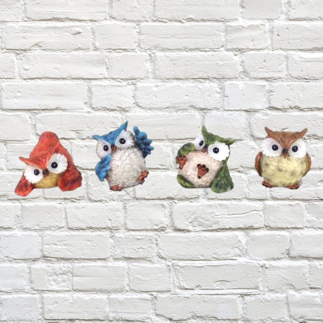 7cm Coloured Owls