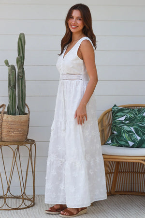 Fauna V-neck Sleeveless Maxi Dress