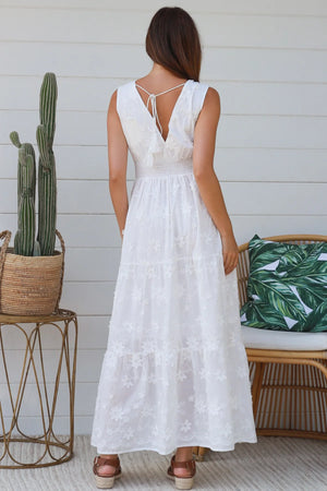 Fauna V-neck Sleeveless Maxi Dress