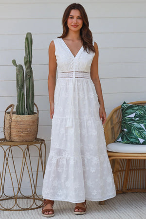 Fauna V-neck Sleeveless Maxi Dress