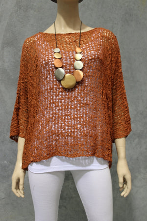 Poncho Pillow Box Knit Top