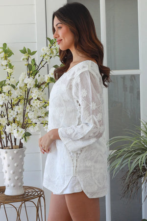 Crochet Diamond Embroidered Top