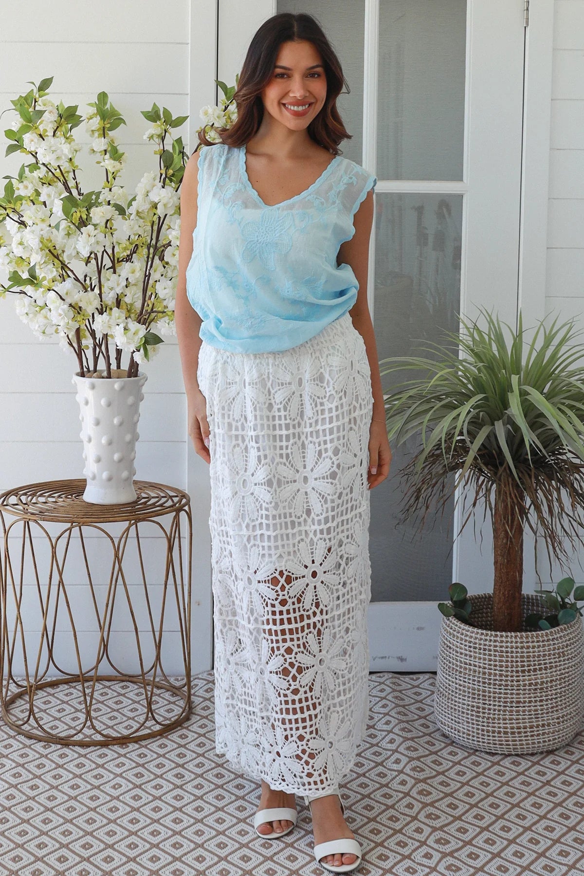 #Daisy Crochet Maxi Skirt