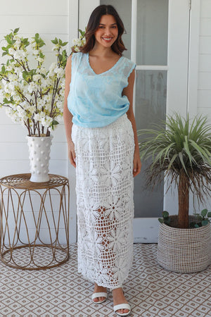 #Daisy Crochet Maxi Skirt